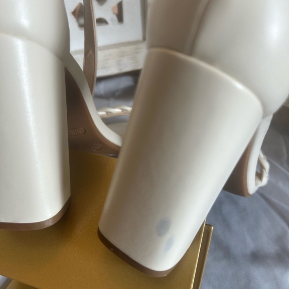 Nine West Beige Braided Strap Heels - Picture 5 of 9